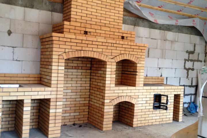 Барбекю из кирпича с тандыром чертежи и фотографии